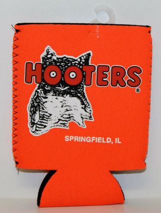 Orange Hooters Beer Koozie Can Cooler Coozie - Springfield,  Il - With Tag
