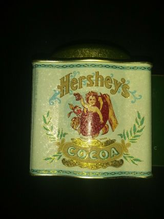4 Vintage Tins HERSHEY COCOA / LUCKY STRIKE/ CLABBER GIRL/ DRINK COCA COLA 2