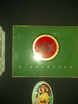 4 Vintage Tins HERSHEY COCOA / LUCKY STRIKE/ CLABBER GIRL/ DRINK COCA COLA 3