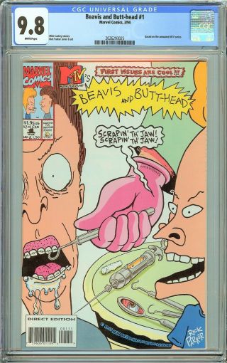 Beavis And Butt - Head 1 Cgc 9.  8 White Pages (1994) 2026293025
