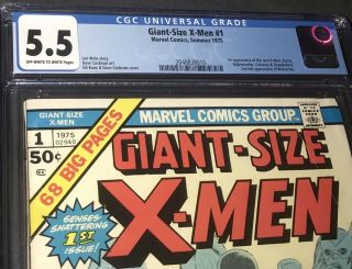 Giant - Size X - Men 1 CGC 5.  5 OW - W 1st Team - 2nd Wolverine.  Marvel 1975 3