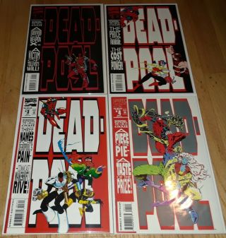 Deadpool: The Circle Chase 1 2 3 4 Complete 1st Mini - Series Marvel 1993 Nm,