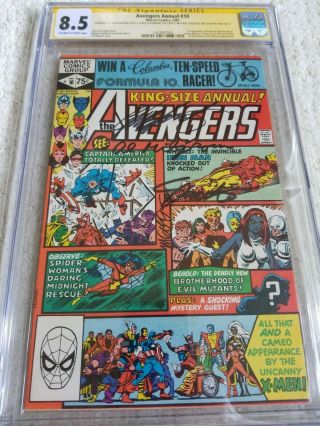 The Avengers Annual 10 Cgc Ss Signed 4x Shooter,  Golden,  Claremont And Migrom