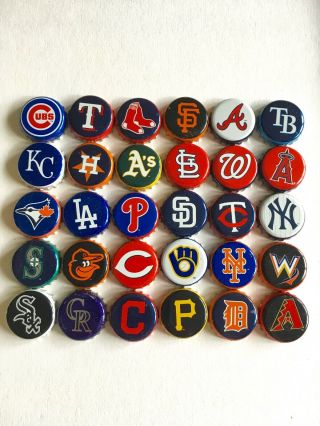 2016 Miller Lite Major League Baseball Beer Caps Team Logos Complete Series