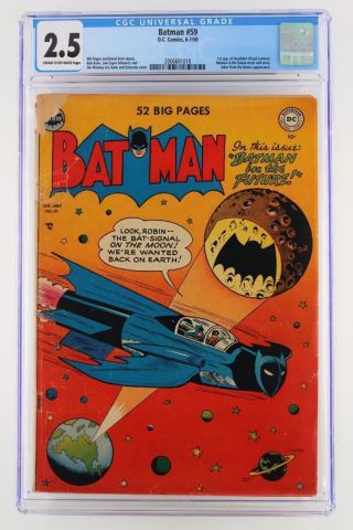 Batman 59 - Cgc 2.  5 Gd,  - Dc 1950 - 1st App & Origin Of Deadshot - A Joker App