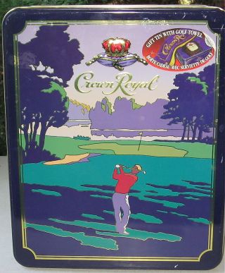 Crown Royal Whisky Golf Large Size Tin