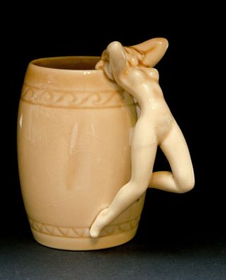 Nude Naked Ladies Stripper Mug Cup Ceramic Vintage 1950 