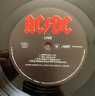 AC/DC LP x 2 LIVE Collectors Special Edition Double Vinyl Gatefold NR 4