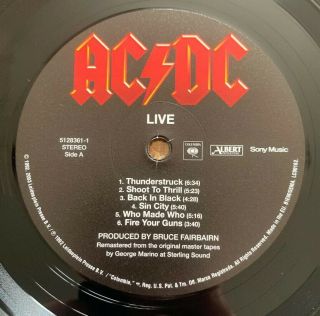 AC/DC LP x 2 LIVE Collectors Special Edition Double Vinyl Gatefold NR 5