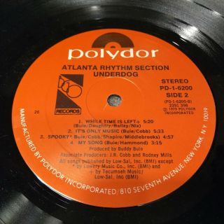 Atlanta Rhythm Section Underdog AUTOGRAPHED Vinyl Record LP 6 Southern Rock 4