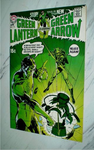 Green Lantern 76 Nm - 9.  2 Ow 1970 Dc Green Lantern/green Arrow Begins,  Adams Art