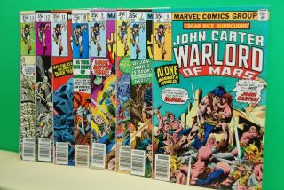 Marvel 1977 8 Issues John Carter Warlord Of Mars 6 - 7 - 8 - 9 - 19 - 11 - 12 - 13