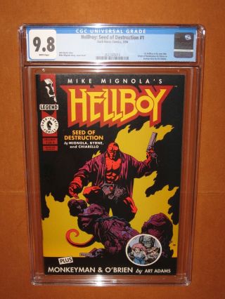 Hellboy Seed of Destruction 1 2 3 4 All CGC 9.  8 white pages FULL RUN 12 HD pix 3