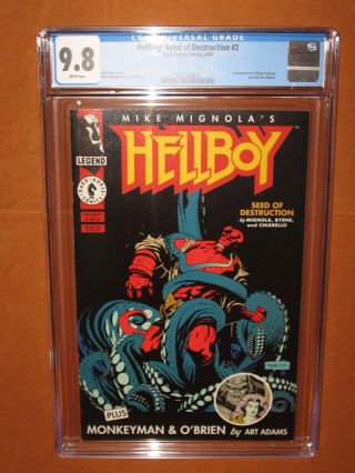 Hellboy Seed of Destruction 1 2 3 4 All CGC 9.  8 white pages FULL RUN 12 HD pix 5