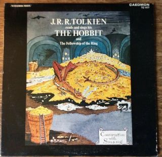 Rare J.  R.  R.  Tolkien Reads Sings The Hobbit & Fellowship Of Ring Lp Vinyl Record