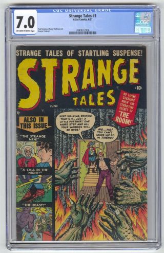 Strange Tales 1 Cgc 7.  0 Marvel Atlas Comic Key 1st Issue Tuska 10c