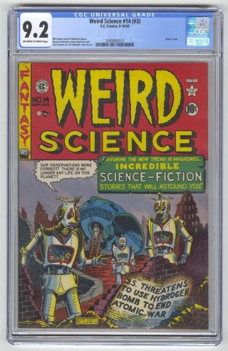 Weird Science 14 (3) Cgc 9.  2 Ec Comic Robot Cover Golden Age 10c