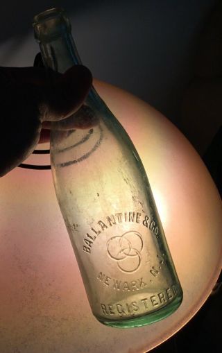 Antique Newark Nj Ballantine & Co Beer Bottle Registered Advertising Early 1900s