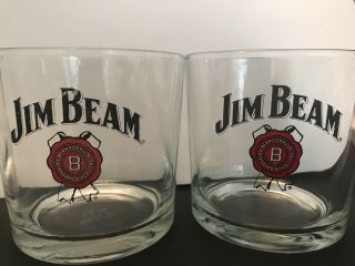 Jim Beam Vintage 16oz Cocktail Glass Set Of (5) And Boot Shotglass 2