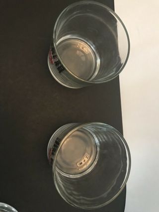 Jim Beam Vintage 16oz Cocktail Glass Set Of (5) And Boot Shotglass 6