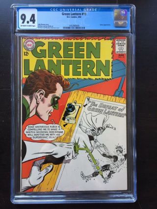 Green Lantern 19 Cgc Nm 9.  4; Ow - W; Gil Kane - C/a