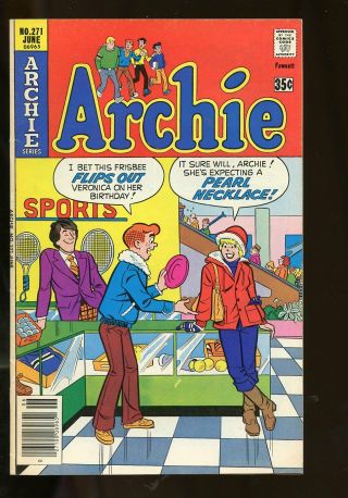 Archie Comics 271 Fine 6.  0 1978 Archie Series