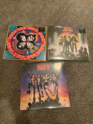 Kiss Destroyer,  Rock And Roll Over,  Love Gun 180g Vinyl