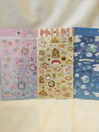 Sanrio Cinnamoroll Little Twin Stars Gudetama Sticker Sheet Yamano