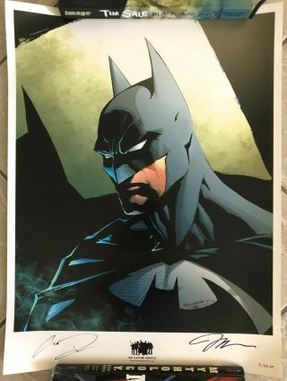 Batman Poster Signed By Jim Lee And Chris Daughtry (rare) (artist Proof - Ap) Dc