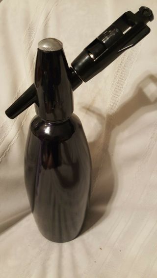 Vintage Isi Siphon Seltzer Bottle Soda Black Vienna Austria F - P 1000 03 82
