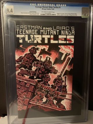 Teenage Mutant Ninja Turtles 1 Cgc 9.  4 (nm) 2nd Printing Mirage Studios 1984
