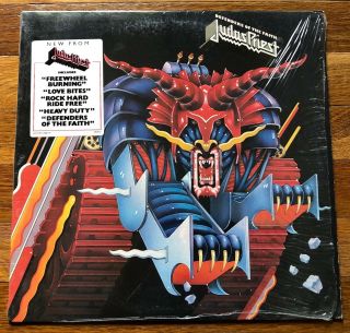 Judas Priest Defenders Of The Faith Rare Vinyl Lp Record (in Shrink)
