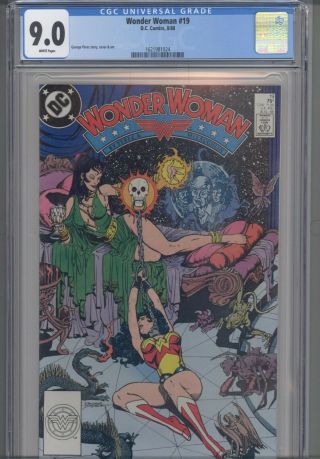 Wonder Woman 19 Cgc 9.  0 1988 Dc George Perez Story And Cover: Frame