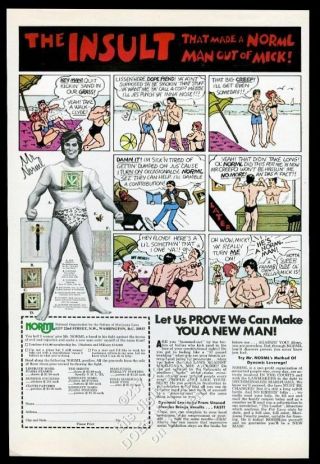 1974 Pot Marijuana Legalization Charles Atlas Parody Norml Vintage Print Ad