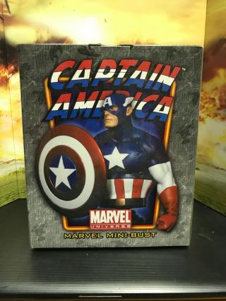 2009 Bowen Designs Classic Captain America Bust Marvel Statue 0758 Of 2000
