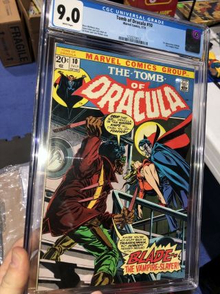 Tomb Of Dracula 10 Cgc 9.  0 1st Appearance Of Blade White Pages