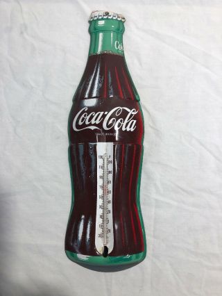 Vintage Coca Cola Advertising Thermometer Made In U.  S.  A By Tsa 16 1/2” Tall