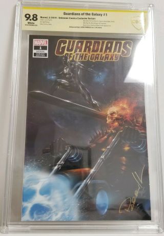 Guardians Of The Galaxy 1 Cbcs 9.  8 Ss By Lucio Parillo Glow - In - The - Dark Variant