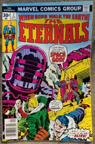Eternals 7 1977 Vf,  /nm Jack Kirby 1st Appearance Of Jemiah Tefral Celestials