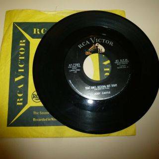 Rockabilly 45 Rpm Record - Joey Castle - Rca Victor 47 - 7283