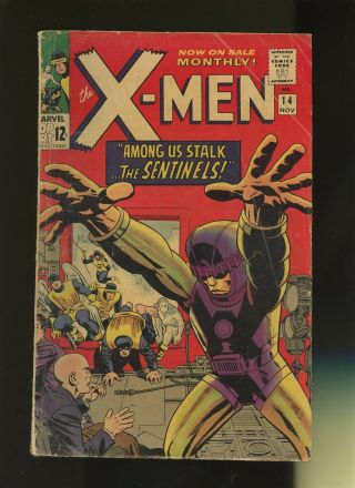 X - Men 14 Gd 2.  0 1 Book Marvel 1st Warren,  Bolivar Trask,  Sentinels & More