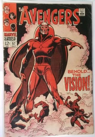 Avengers 57 (1968 Marvel) 1st Appearance Of Vision Silver Age 