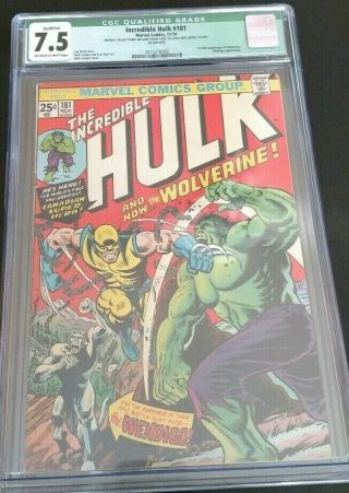 Incredible Hulk 181 Cgc 7.  5 (green Label - Stamp Removed)