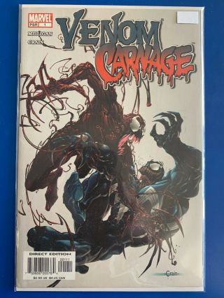 Venom Vs.  Carnage 1 First Appearance Of Toxin Patrick Mulligan (2004 Marvel)