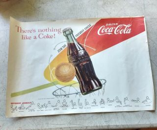 Vintage Coca Cola Poster For Basketball Showing The Referees Hand Signals 2