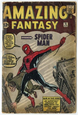 Fantasy 15 Fr/g Complete Origin & 1st App.  Spider - Man Marvel 1962