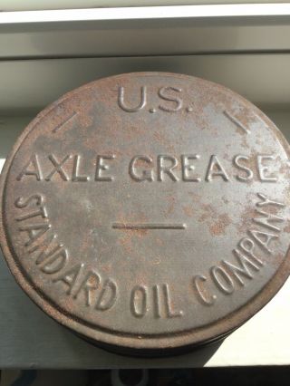 Vintage U.  S.  Axle Grease Standard Oil Company Metal Container Army?