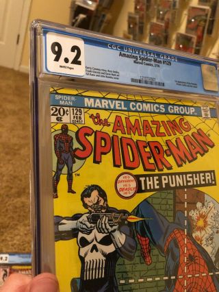 The Spider - Man 129 1st Appearance Punisher CGC 9.  2 White Pages 2