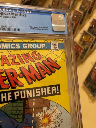 The Spider - Man 129 1st Appearance Punisher CGC 9.  2 White Pages 3