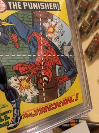The Spider - Man 129 1st Appearance Punisher CGC 9.  2 White Pages 4